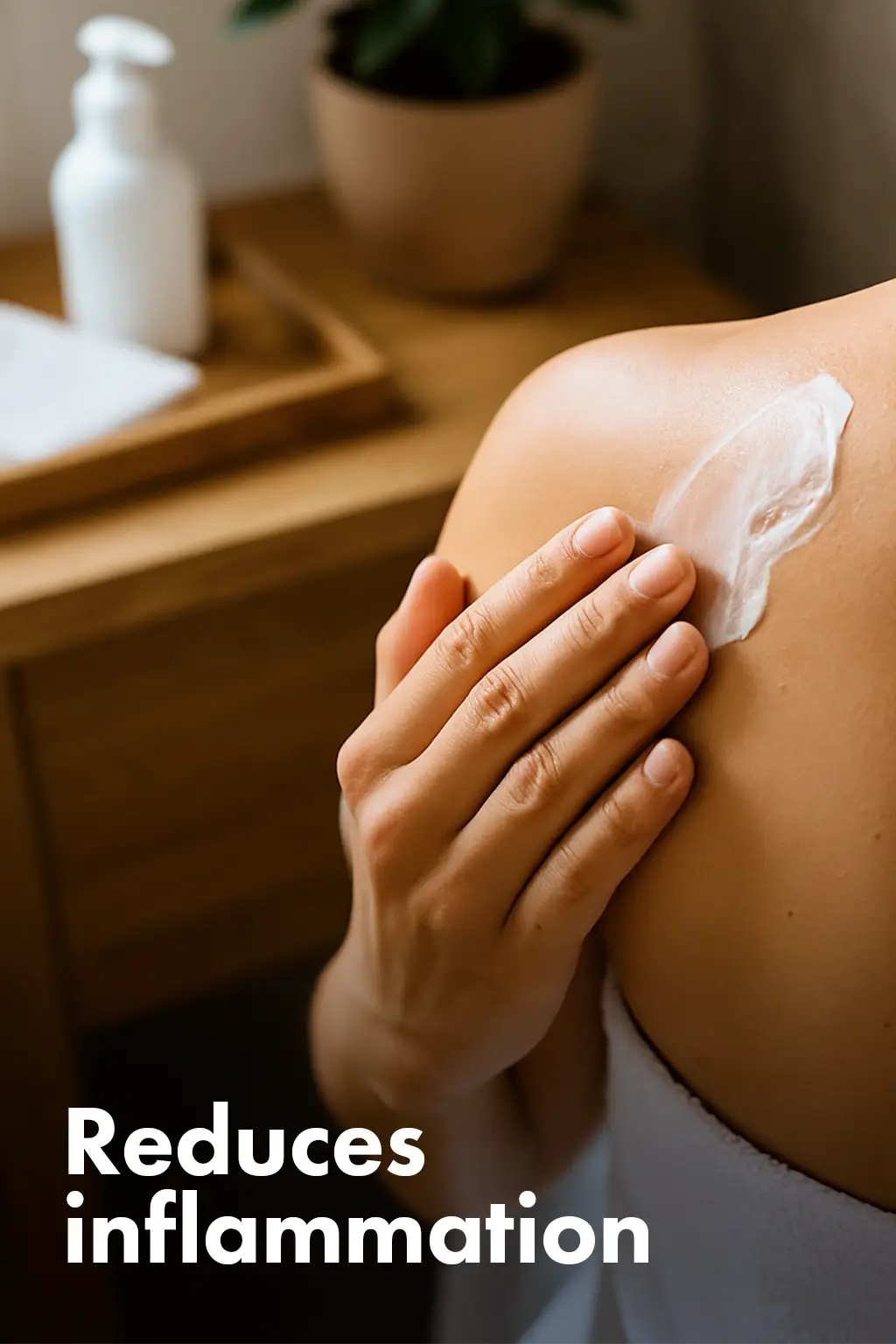 Woman using cream