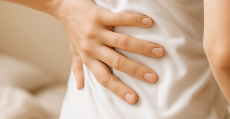 Woman back pain