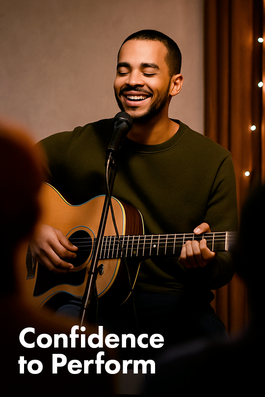 Man playing acoustic guitar